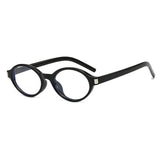 Black Clear Small oval retro sunglasses — third colorway variant flat lay