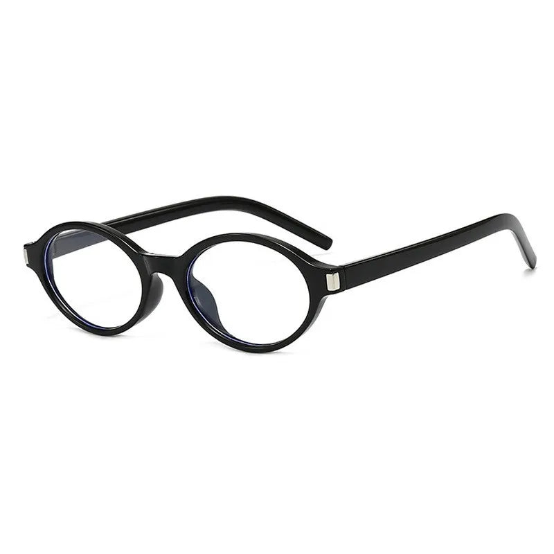 Black Clear Small oval retro sunglasses — third colorway variant flat lay