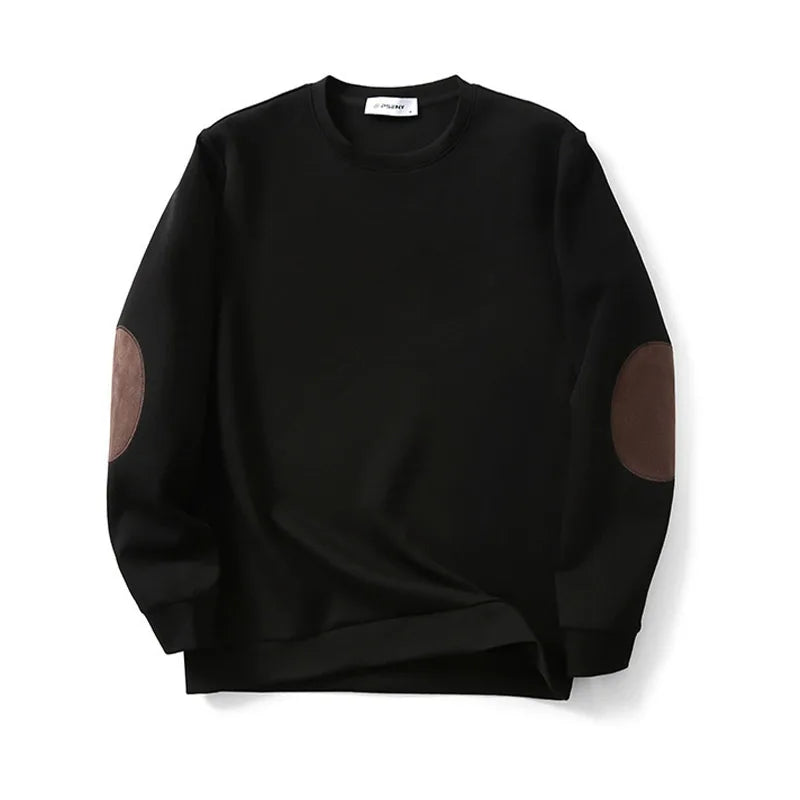 Minimalist Crewneck with Elbow Patches