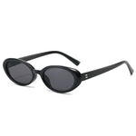 Black Gray Black and gray oval gradient sunglasses flat lay colorway — The Unrivaled Brand