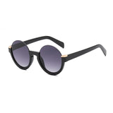 Half Frame Round Sunglasses
