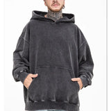 Vintage Black Acid Wash Hoodie