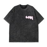 Black-Jj0705 Black leopard panel oversized tee — styled outfit shot 4