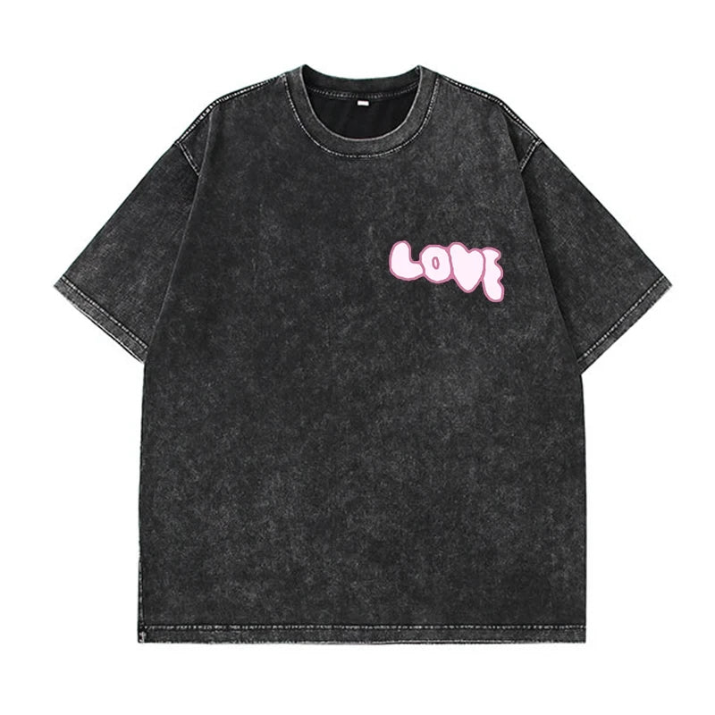 Black-Jj0705 Black leopard panel oversized tee — styled outfit shot 4