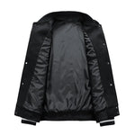 Black jacket with gray interior on a white background