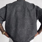 Black Mineral washed oversized graphic tee, lifestyle shot