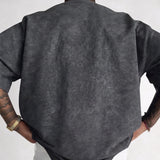Black Mineral washed oversized graphic tee, lifestyle shot