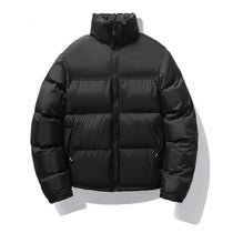 oversized puffer jacket black hidden hood