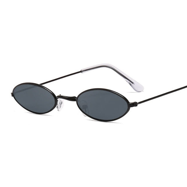 Small black sale oval sunglasses