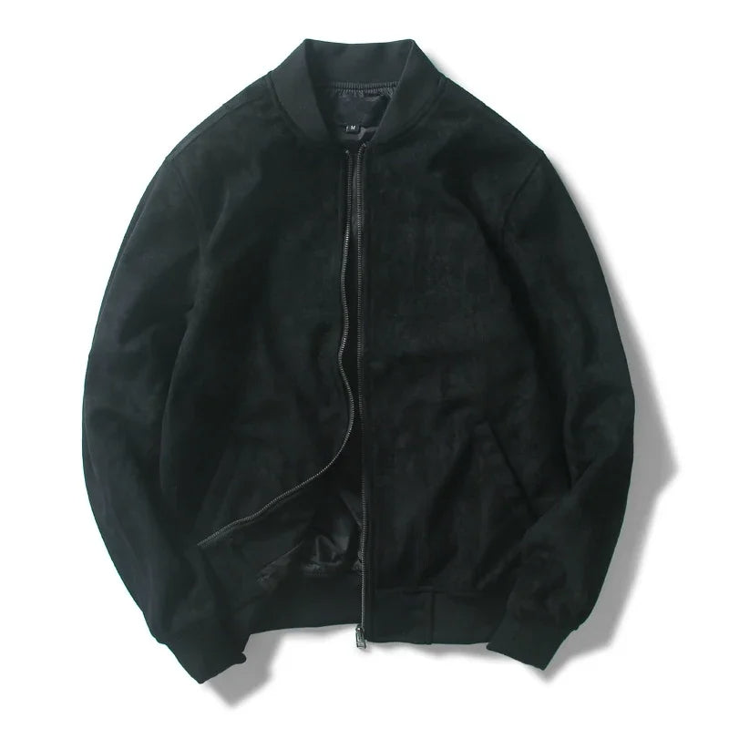 Classic Suede Bomber Jacket