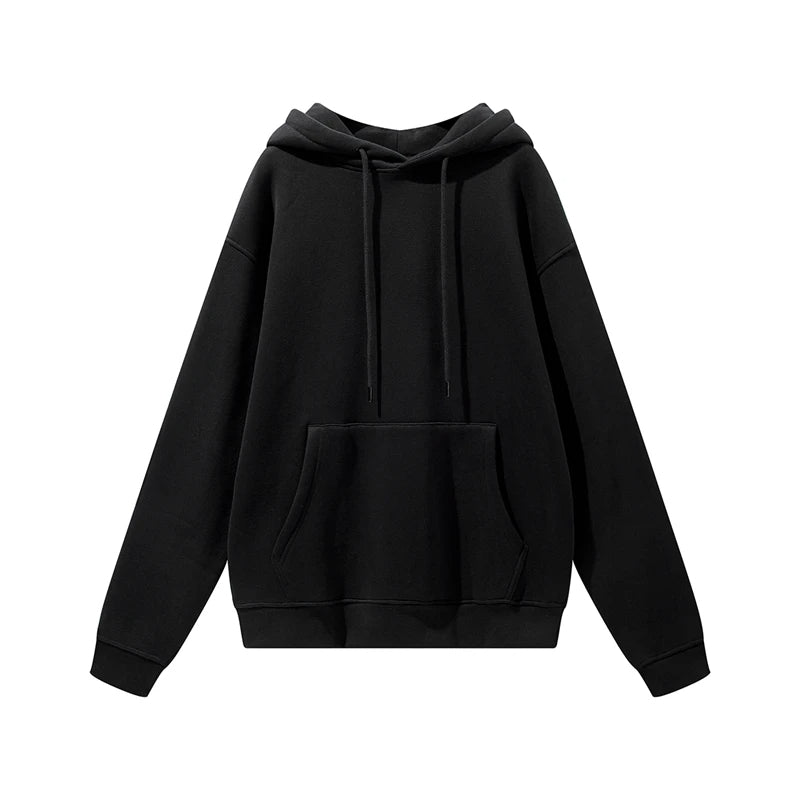 Thick Fleece Hoodie – Oversized Winter Streetwear Pullover