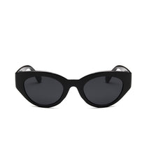 Black Triangle sunglasses front view showing cat-eye frame shape and dark lenses