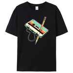 Black Vintage graphic tee, front view
