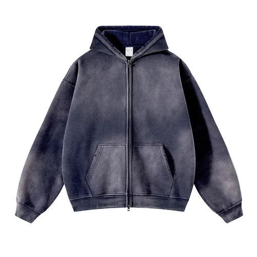 Acid Wash Zip Up Hoodie – The Unrivaled Brand
