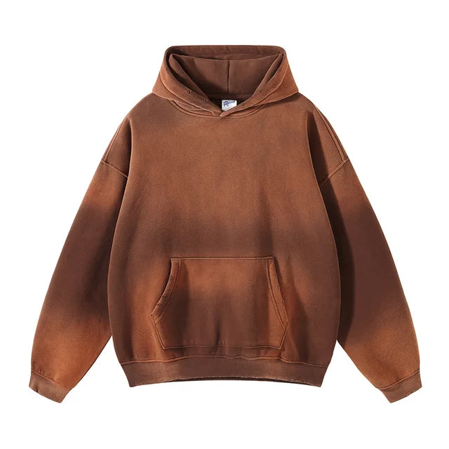 Gradient Dip-Dye Streetwear Hoodie