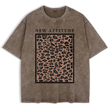Brown leopard print oversized tee — styled outfit shot