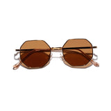 Unisex Retro Polygon Sunglasses