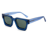 C20 Blue Polarized square sunglasses alternate colorway — front view
