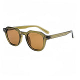 C29 Olive Green-Tr90 TR-90 frame detail on square polarized gradient sunglasses