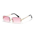 C5 Wine Rimless rectangle sunglasses, second lifestyle shot