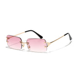C5 Wine Rimless rectangle sunglasses, second lifestyle shot