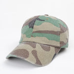 Camo vintage washed dad hat, back view