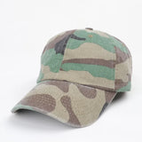 Camo vintage washed dad hat, back view