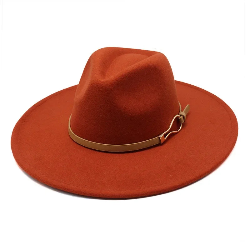 Caramel Colour Wide-brim fedora hat colorway detail shot