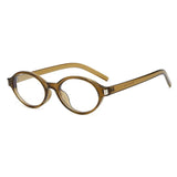 Clear Green Clear Small oval retro sunglasses in multiple colorway options