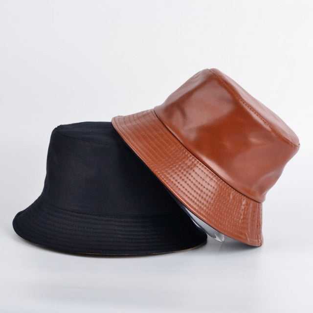 Leather Bucket Hat