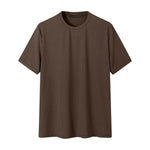 Coffee Ribbed knit henley tee, multiple colorways