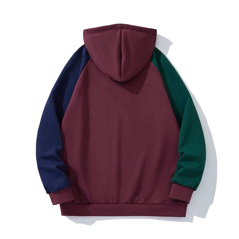 Retro Color Block Hoodie