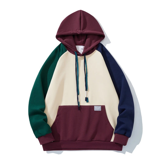 Retro Color Block Hoodie