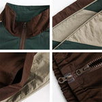Color block windbreaker jacket, back view