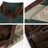 Color block windbreaker jacket, back view