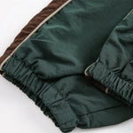 Color block windbreaker jacket, collar and zipper detail