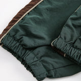 Color block windbreaker jacket, collar and zipper detail