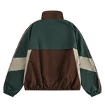 Color block windbreaker jacket, side view