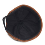 Corduroy brimless skullcap, angled view