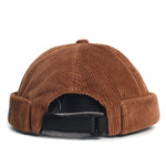 Corduroy brimless skullcap, texture detail