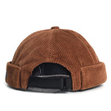 Corduroy brimless skullcap, texture detail