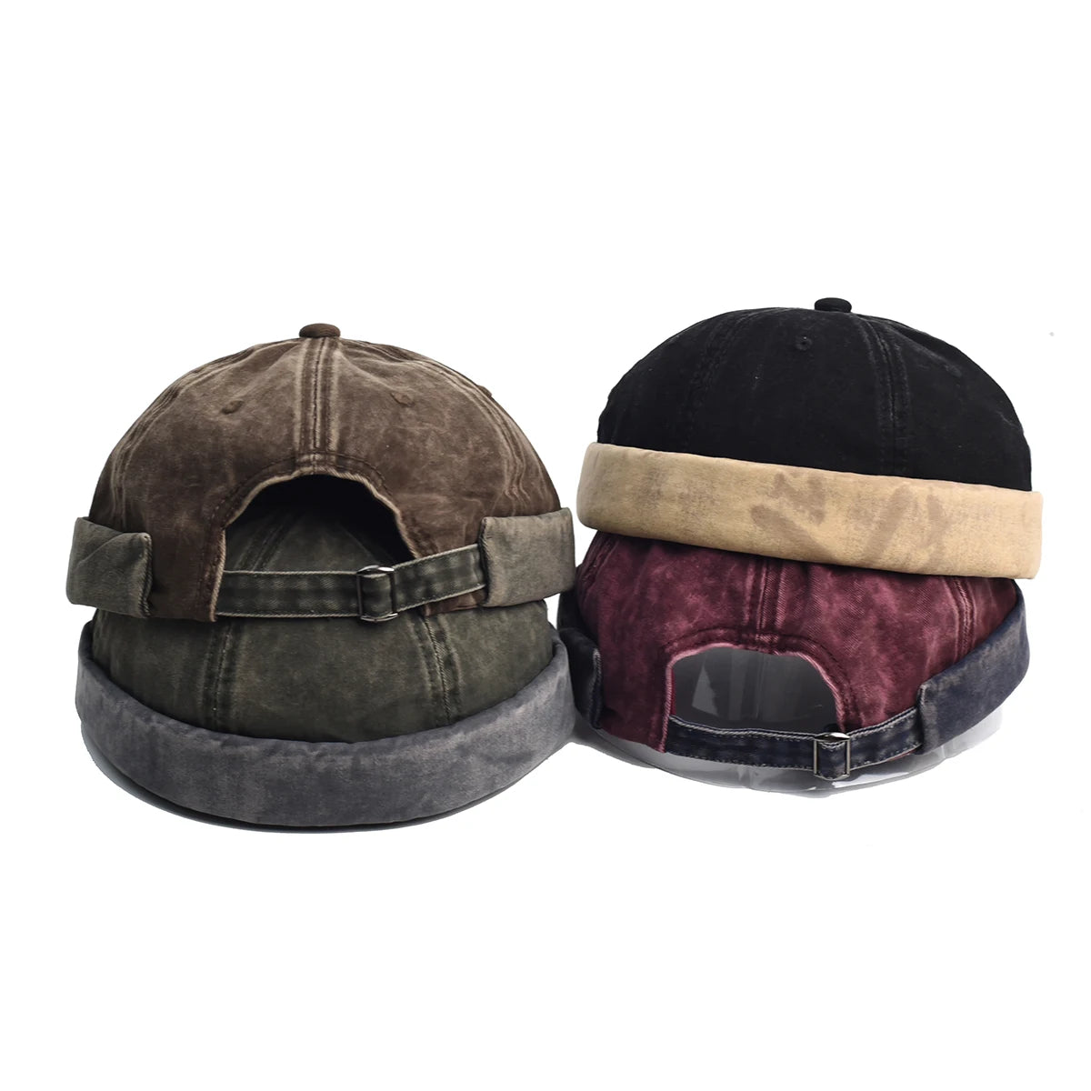 Cotton skullcap brimless hat — side view