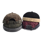 Cotton skullcap brimless hat — side view