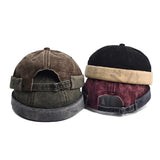 Cotton skullcap brimless hat — side view