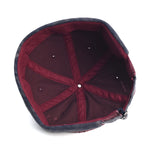 Cotton skullcap brimless hat — worn angled view