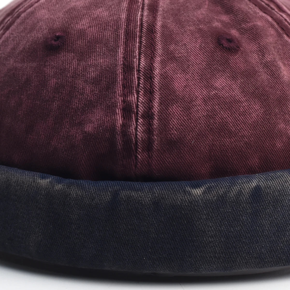 Cotton skullcap brimless hat — worn front view
