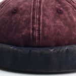 Cotton skullcap brimless hat — worn front view