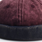 Cotton skullcap brimless hat — worn front view