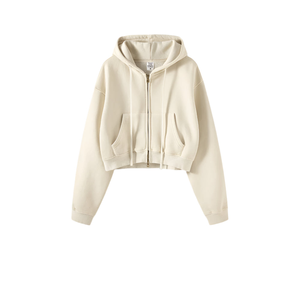 Trendy Cropped Acid Wash Hoodie