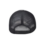 Distressed vintage wash trucker hat, three-quarter view